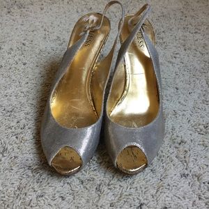 Guess gold heels